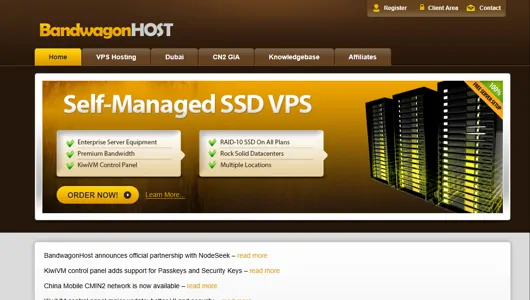 Mass VPS hosting on Enterprise equipment - BandwagonHost VPS