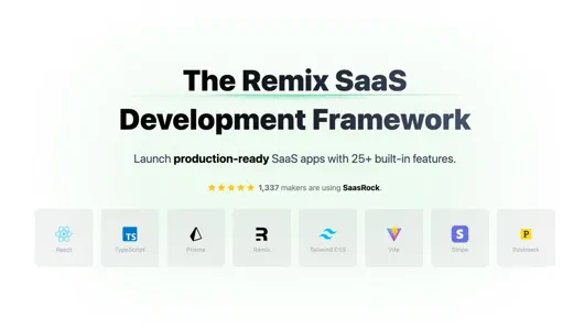 SaasRock | The Remix B2B SaaS Boilerplate