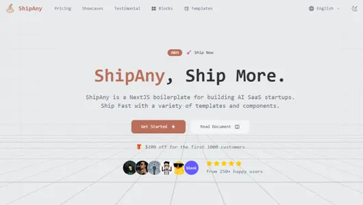 Ship Any AI SaaS Startups in hours | ShipAny
