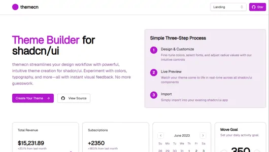 themecn - Theme Builder for shadcn/ui